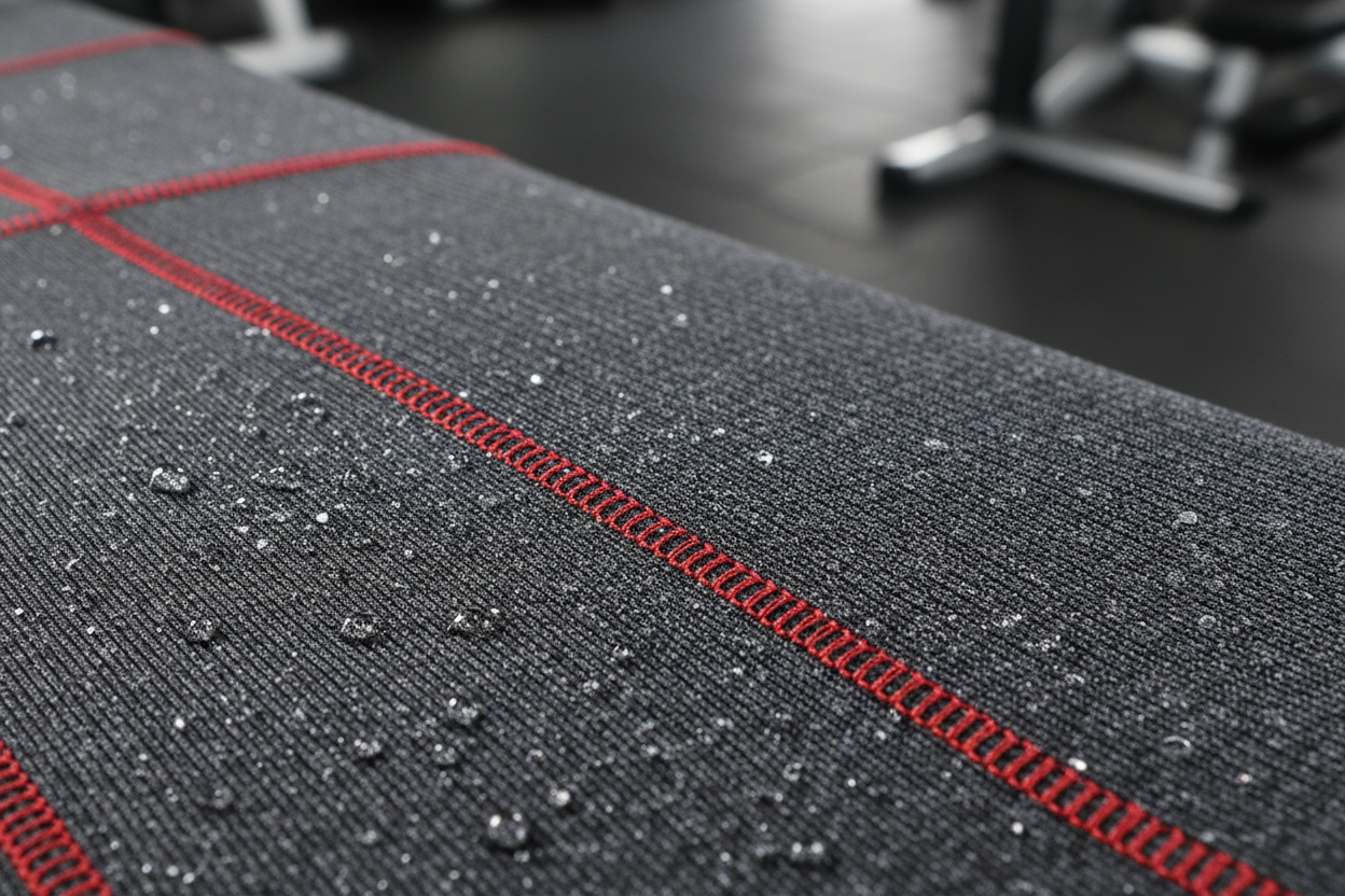 Gym compression shirt detail shot